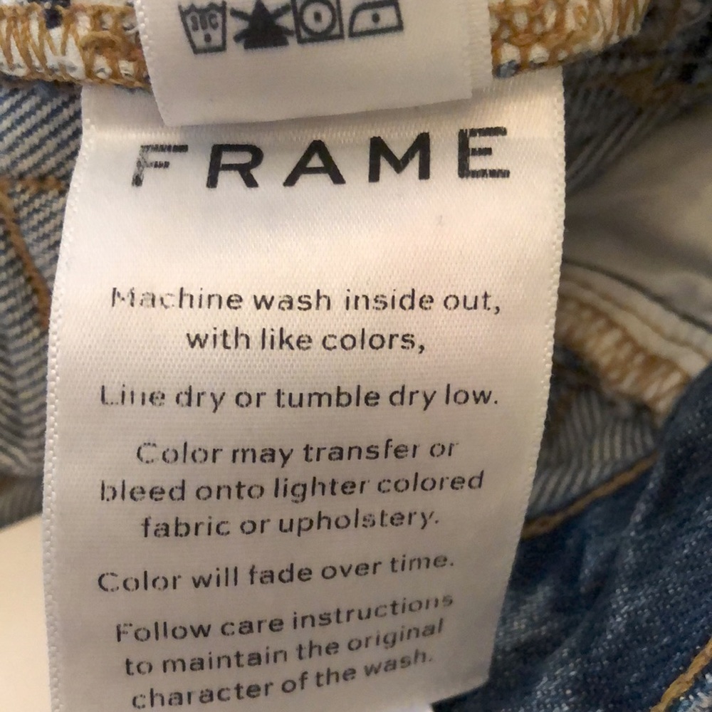 Frame Denim Le Original High Rise Straight Fit in Harborside Blue Size 24 - Picture 11 of 17